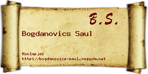 Bogdanovics Saul névjegykártya